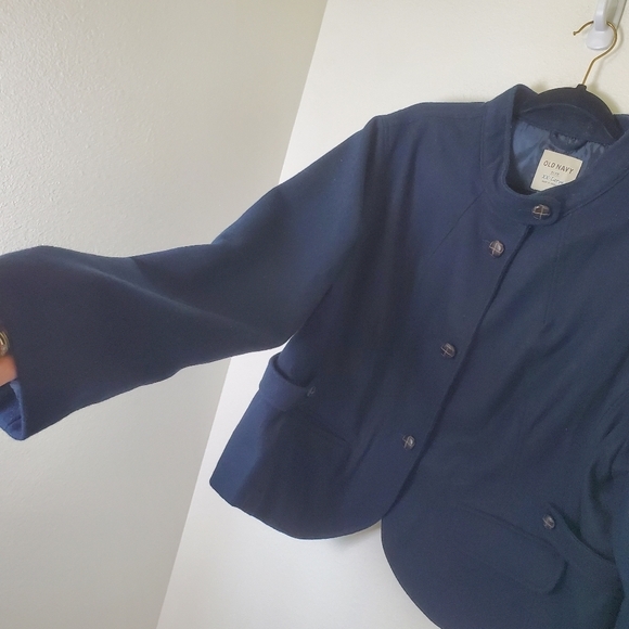 Old Navy Women's Blue Wool Blend Jacket Short Coat Size XXL - Picture 4 of 13